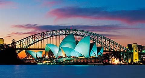 Photographie de l'opéra de sydney vue de l'autre coté de la rive