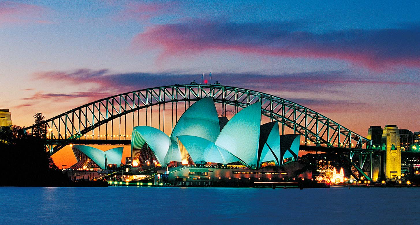 Photographie de l'opéra de sydney vue de l'autre coté de la rive