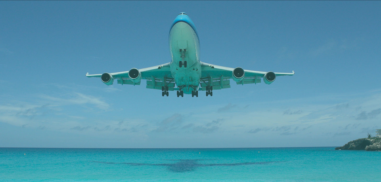 avion sur une ile