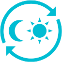 pictogram of a sun and a moon